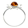 925 Sterling Silver & Baltic Amber Sun / Star Ring - M730