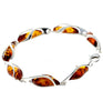 925 Sterling Silver & Baltic Amber Modern Link Bracelet - GL547