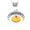 925 Sterling Silver & Baltic Amber Classic Round Pendant - GL2000