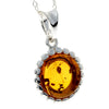 925 Sterling Silver & Baltic Amber Classic Round Pendant - GL2000