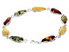 925 Sterling SilveR & Baltic Amber Modern Link Bracelet - G500