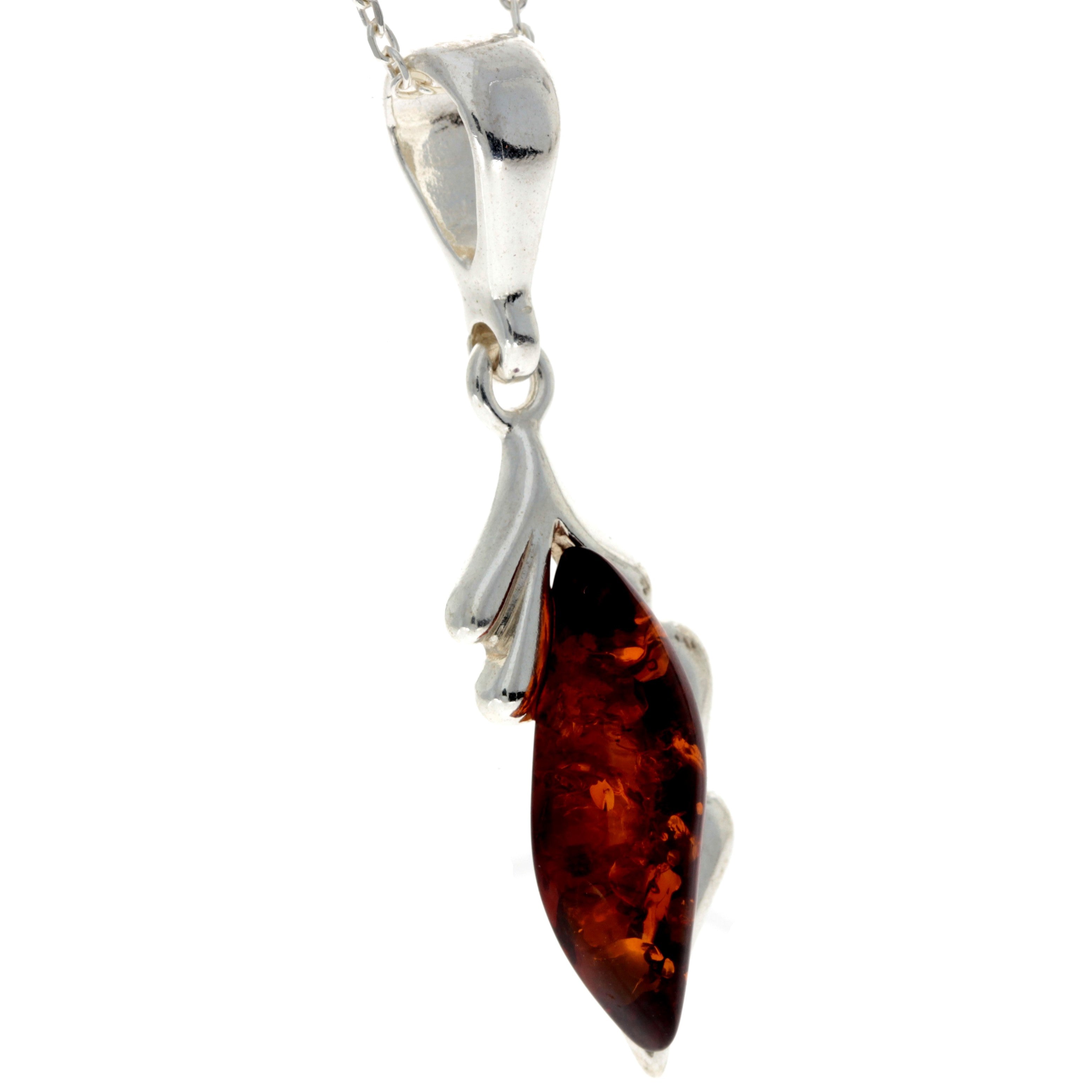 925 Sterling Silver & Baltic Amber Classic Pendant - G232