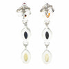 925 Sterling Silver & Baltic Amber 3 Stone Drop Earrings - 8162