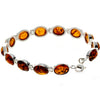 925 Sterling Silver & Baltic Amber Classic Link Bracelet - GL549