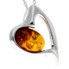 925 Sterling Silver & Baltic Amber Heart Pendant - GL331