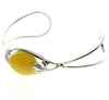 925 Sterling Silver & Baltic Amber Bangle - GL511