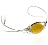 925 Sterling Silver & Baltic Amber Bangle - GL511