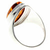 925 Sterling Silver & Baltic Amber Classic Designer Ring - 7045