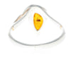 925 Sterling Silver & Baltic Amber Modern Designer Ring - GL717