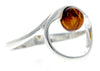 925 Sterling Silver & Baltic Amber Modern Designer Ring - GL718