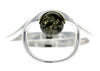 925 Sterling Silver & Baltic Amber Modern Designer Ring - GL718