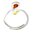 925 Sterling Silver & Baltic Amber Modern Designer Ring - GL729A