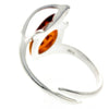 925 Sterling Silver & Baltic Amber Modern Designer Ring - GL413A