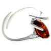 925 Sterling Silver & Baltic Amber Modern Designer Ring - GL413A