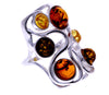 925 Sterling Silver & Baltic Amber Classic Designer Ring - 7176