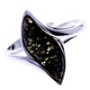 925 Sterling Silver & Baltic Amber Modern Designer Ring - GL410