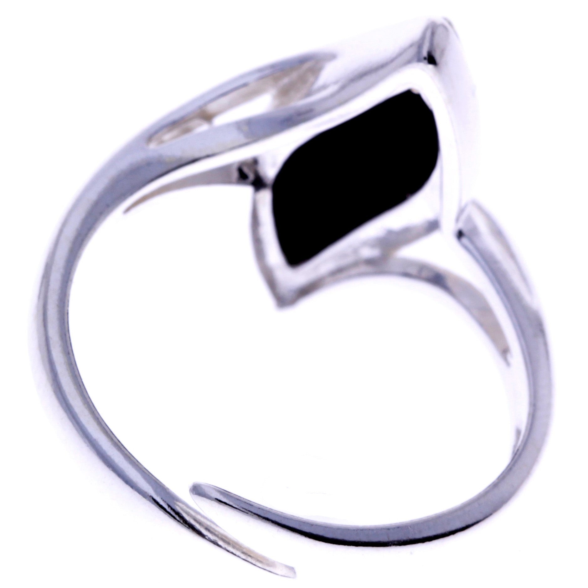 925 Sterling Silver & Baltic Amber Modern Designer Ring - GL410