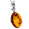 925 Sterling Silver & Baltic Amber Classic Large Pendant - 1522