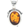 925 Sterling Silver & Baltic Amber Classic Designer Pendant - 359