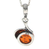 925 Sterling Silver & Baltic Amber Classic Designer Pendant - 1671