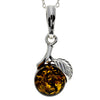 925 Sterling Silver & Baltic Amber Classic Designer Pendant - 1671