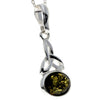 925 Sterling Silver & Baltic Amber Celtic Pendant - 1833