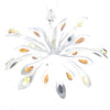 925 Sterling Silver & Baltic Amber Modern Flower Pendant - 1834