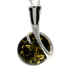 925 Sterling Silver & Baltic Amber Modern Designer Pendant - GL2012