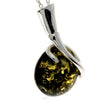 925 Sterling Silver & Baltic Amber Modern Designer Pendant - GL2012