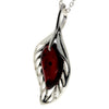 925 Sterling Silver & Baltic Amber Modern Designer Pendant - GL2013