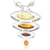 925 Sterling Silver & Baltic Amber Modern Designer Pendant - GL2017