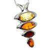 925 Sterling Silver & Baltic Amber Modern Designer Pendant - GL2017