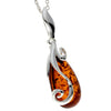 925 Sterling Silver & Baltic Amber Modern Designer Pendant - GL2022