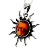 925 Sterling Silver & Baltic Amber Classic Star Pendant - 1505