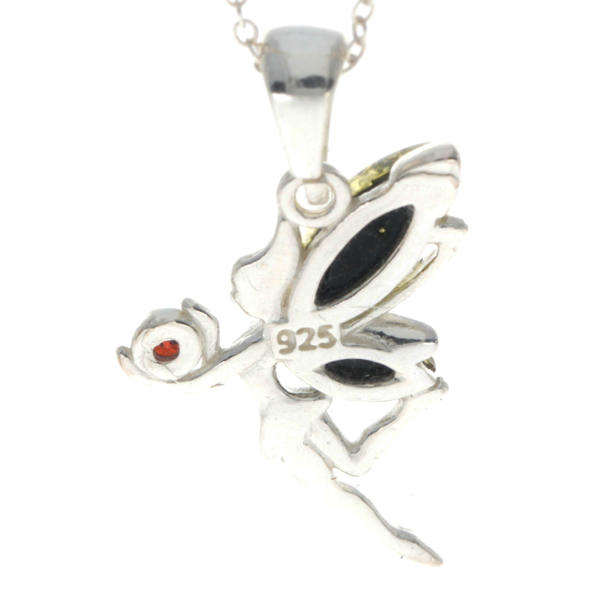 925 Sterling Silver & Baltic Amber Modern Fairytale Pendant - GL2024