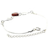 925 Sterling Silver & Baltic Amber Adjustable Bracelet with Silver Hearts - M567