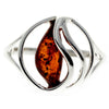 925 Sterling Silver & Baltic Amber Modern Ring - GL711