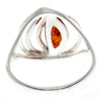 925 Sterling Silver & Baltic Amber Modern Ring - GL711