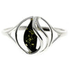 925 Sterling Silver & Baltic Amber Modern Ring - GL711