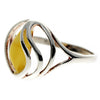 925 Sterling Silver & Baltic Amber Modern Ring - GL711