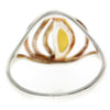 925 Sterling Silver & Baltic Amber Modern Ring - GL711