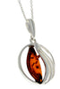 925 Sterling Silver & Baltic Amber Modern Pendant - GL374