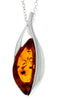 925 Sterling Silver & Baltic Amber Classic Pendant - GL385