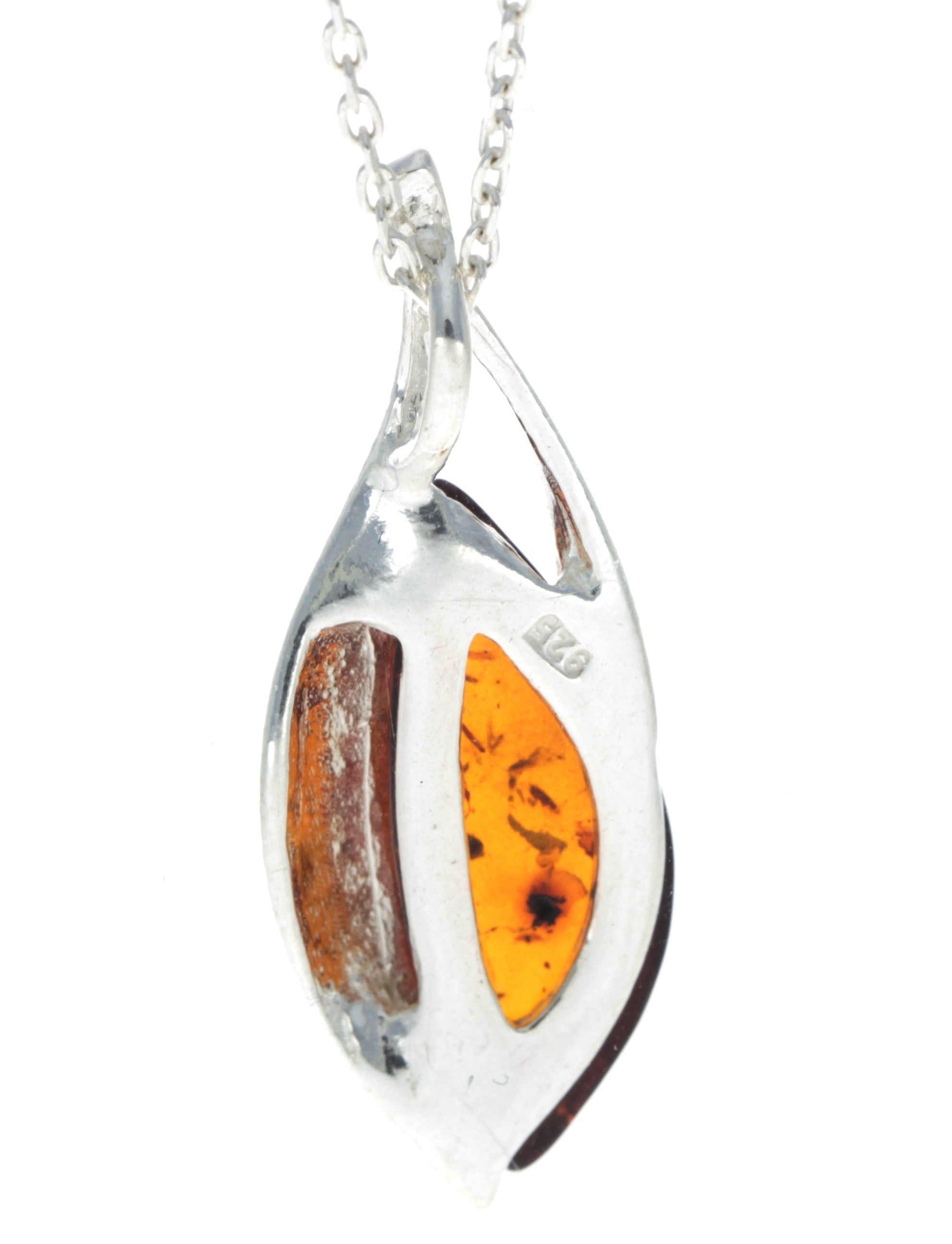 925 Sterling Silver & Baltic Amber Classic Pendant - GL385