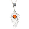 925 Sterling Silver & Baltic Amber Modern Pendant - M394