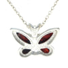 925 Sterling Silver & Baltic Amber Small Butterfly Pendant - AX201