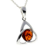 925 Sterling Silver & Baltic Amber Classic Celtic Pendant - GL2028