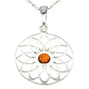 925 Sterling Silver & Baltic Amber Celtic Pendant - GL2005S