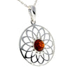 925 Sterling Silver & Baltic Amber Celtic Pendant - GL2005S