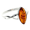 925 Sterling Silver & Baltic Amber Celtic Classic Ring - GL420